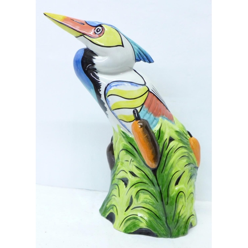 771A - Lorna Bailey pottery, a limited edition Heron, number 8 of 100 produced, 34cms, signed on the base