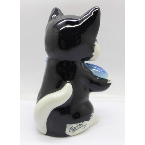 772 - Lorna Bailey, 'Pikey the Cat', height 13cm, signed 'Lorna Bailey'