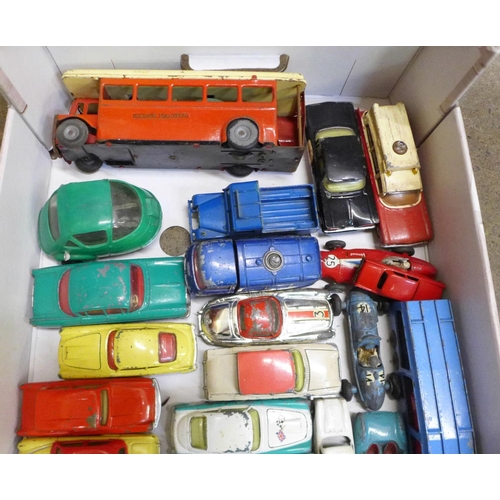 788 - A collection of model vehicles, mainly Corgi, and a Tri-ang Mini Toys London Transport coach