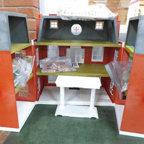 812 - A Sylvanian Families mansion with contents (furniture)