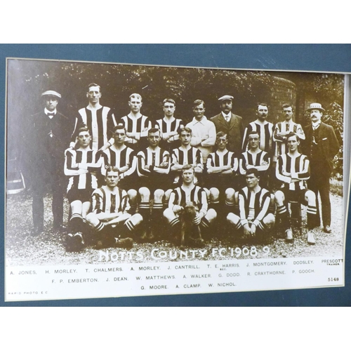 813 - A reproduction Notts County team photograph, 1908/9 season