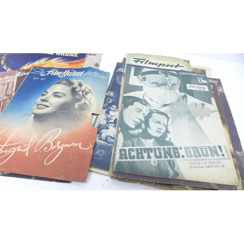 819 - A collection of German 1950's theatre, cinema and circus advertising leaflets