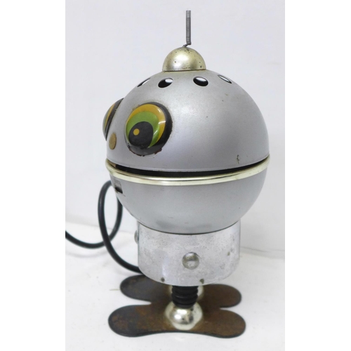 824 - An Atomic space age vintage Satco Robot Alien Lamp, 1960's