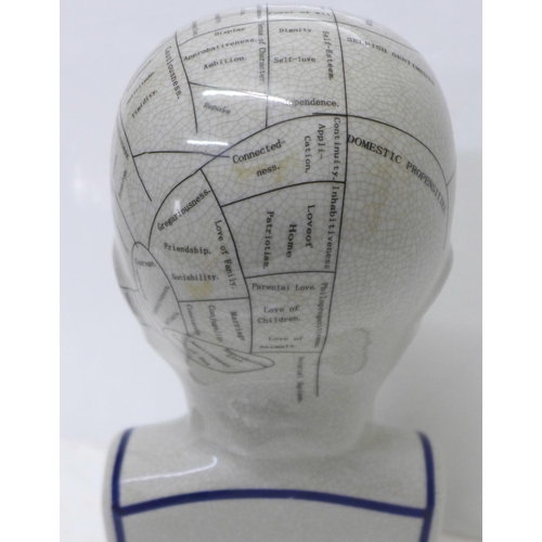 834 - A reproduction phrenology head