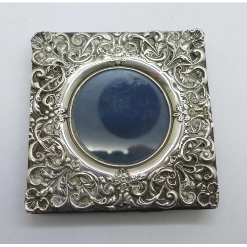 874 - A silver photograph frame, Chester 1902, width 98mm