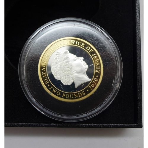 908 - The Charles Dickens 150th Anniversary Silver £2 Coin, 1812-1870, 925 silver proof, No. 0020/1,995, c... 