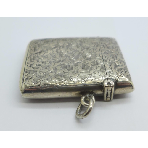 909 - A silver vesta case, Birmingham 1903