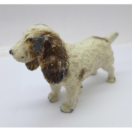 948 - Three cold painted dog figures, a/f