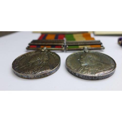 960 - Two Boer War medals, Queen's and King's South Africa medals to 8327 Pte. A.W.C. Arnold Coldstream Gu... 