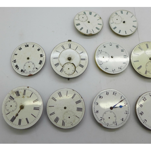 980 - Twelve pocket watch movements