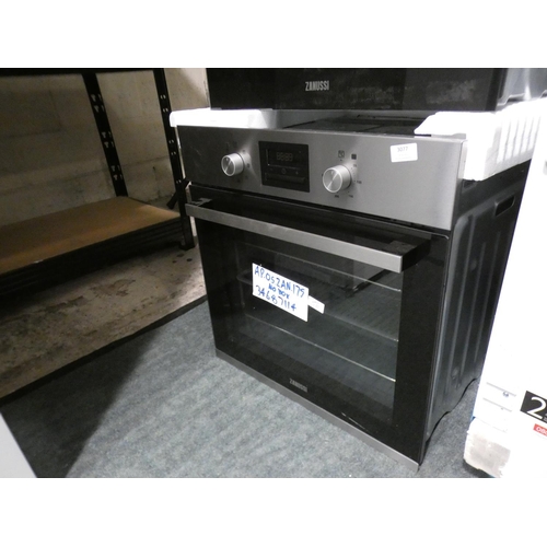 3077 - Zanussi H589xW594xD568 Single Pyrolytic Oven - model no.:- ZOPNX6X2, RRP £399 inc. VAT * This lot is... 