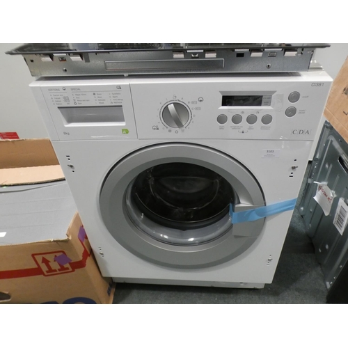 3103 - CDA H825xW595xD540 Fully Integrated Washer (8kg) - model no.:- CI381, RRP £399 inc. VAT * This lot i... 