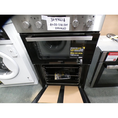 3120 - Zanussi H888xW594xD548 Built In Multifunction Double Oven - model no.:- ZOD35661XK, RRP £505 inc. VA... 