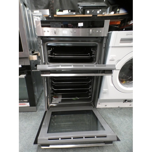 3139 - Neff H888xW594xD550 Built-In Electric Double CircoTherm Oven - Stainless Steel - model no.:- Unknown... 