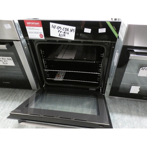 3278 - CDA H595xW595xD567 Single Multi-Function Pyrolytic Oven - Black - model no.:- SK511BL, RRP £479 inc.... 