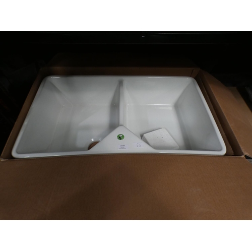 3339 - 490x800 Bora Ceramic Double Belfast White - model no.:- BL468491, RRP £250 inc. VAT * This lot is su... 