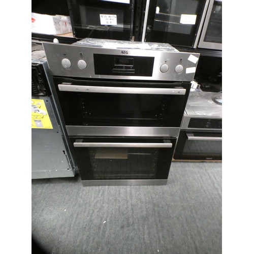 3346 - AEG H888xW594xD568 Built In Double Oven - model no.:- DEB331010M, RRP £575 inc. VAT * This lot is su... 