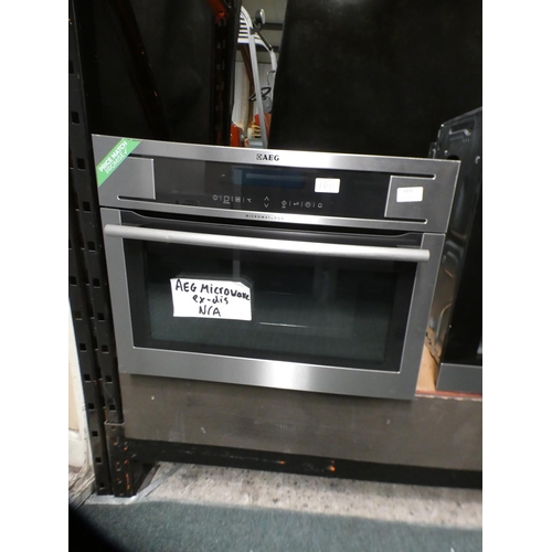 3370 - AEG MICROWAVE - model no.:- , RRP £300 inc. VAT - ex display  * This lot is subject to VAT