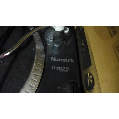 2288 - 2 Numark DJ turntables, TT200 failed electrical testing - earth continuity - scrap, TT1625 missing c... 