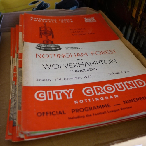 2098 - 50 Nottingham Forest programmes, 1966-68