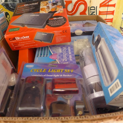 2122 - Misc. electronic items:- Walkmans, lights, video, sender, etc.