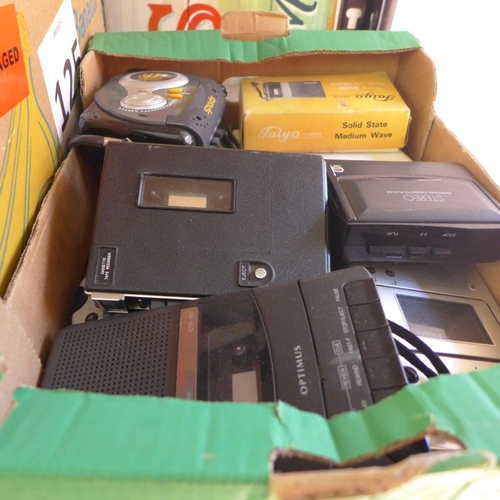 2122 - Misc. electronic items:- Walkmans, lights, video, sender, etc.