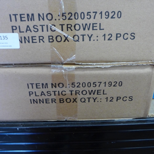 2135 - 2 Boxes of 12 plastic plasterers trowels