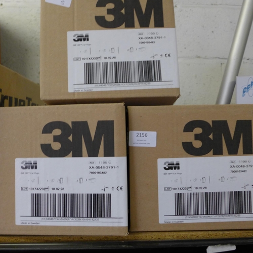 2156 - 3 Boxes of ear 3M ear plugs