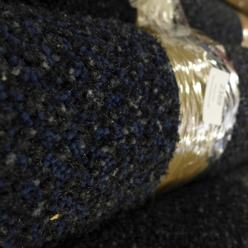 2369 - 3 Heavy duty barrier mats, non-slip, rubber backed, blue/black flecked, 5ft x 3ft approx.