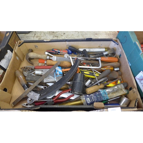 2480 - 2 Boxes of assorted tools