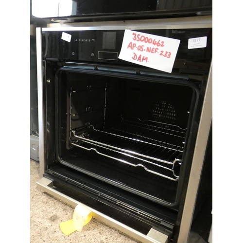 3177 - Neff  Single Multifunction Oven - Stainless Steel - Slide & Hide H595xW595xD548, model no.:-B47CR32N... 