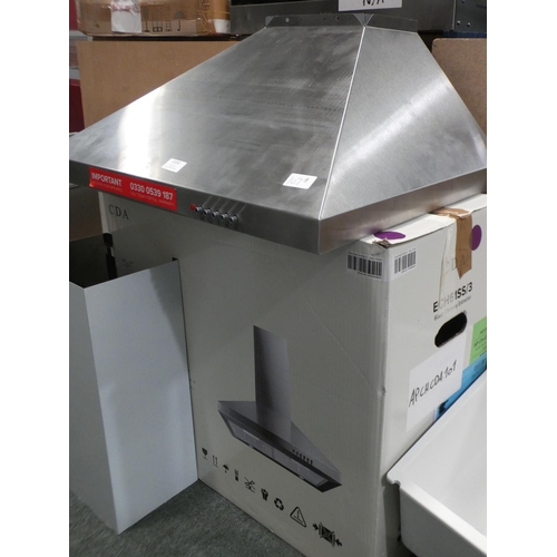 3192 - CDA  Chimney Cooker Hood - Stainless Steel H1020xW600xD500, model no.:-ECH61SS, RRP £109 inc. VAT * ... 