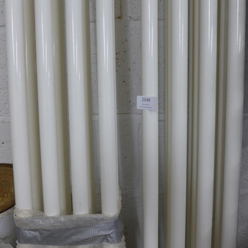 2548 - 2 Upright white designer radiators