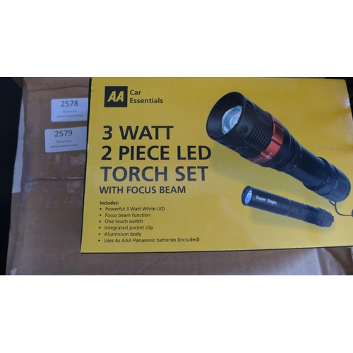 2578 - Box of 12 sets x 2 piece 3W torch kit