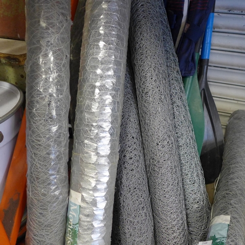 2568 - 9 Rolls of chicken wire * this lot is subject to VAT