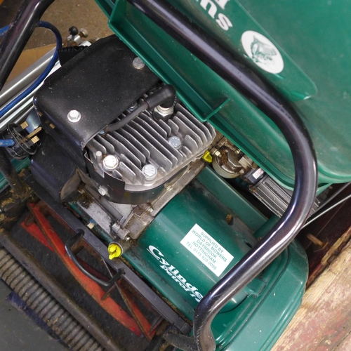 2666 - Suffolk Punch cylinder petrol 14S self-drive lawn mower with collector - W - seen running