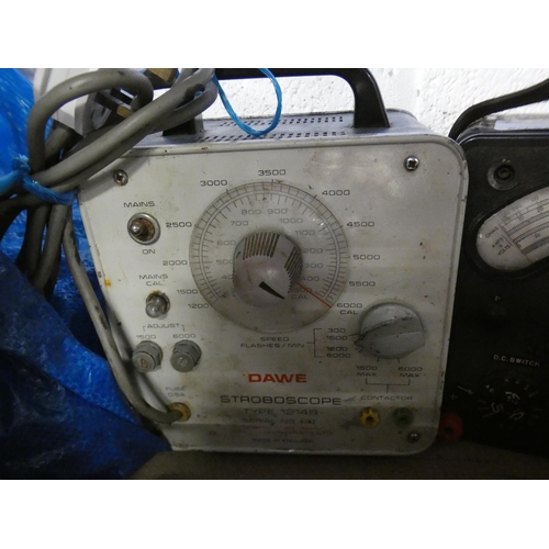 2207 - Avo meter & leads - W, Dawe Stroboscope type 1214B for spares or repair & Airflow LCA 6000 VT anemom... 