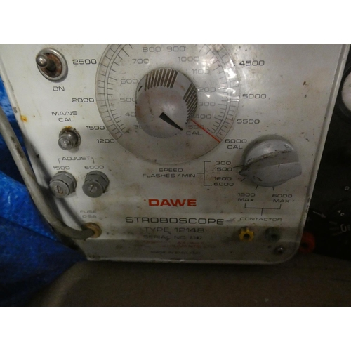 2207 - Avo meter & leads - W, Dawe Stroboscope type 1214B for spares or repair & Airflow LCA 6000 VT anemom... 