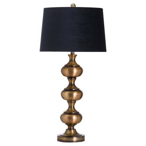 1460 - A Santiago bronze lamp with black velvet shade, height 92cm (2070345)   #