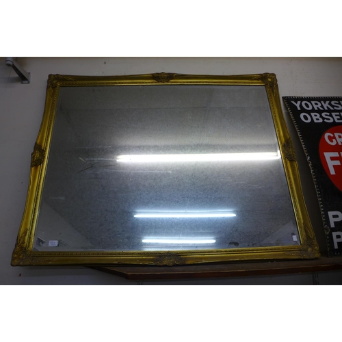 468 - A large gilt framed mirror