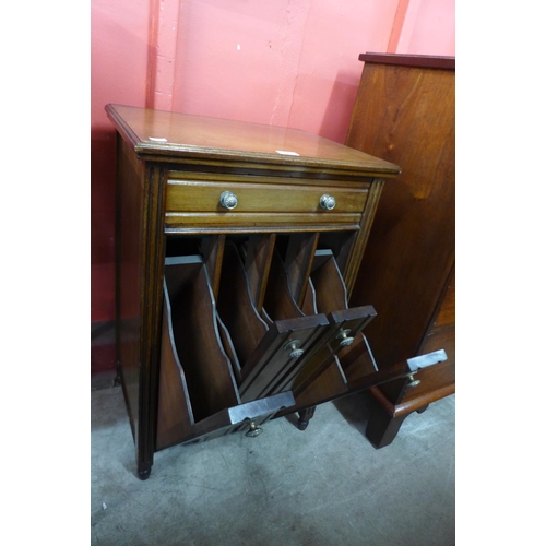 107 - An Edward VII mahogany music cabinet