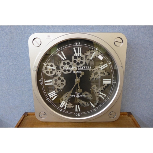 461 - A French style skeleton wall clock