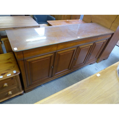 1757 - A cherrywood four door sideboard