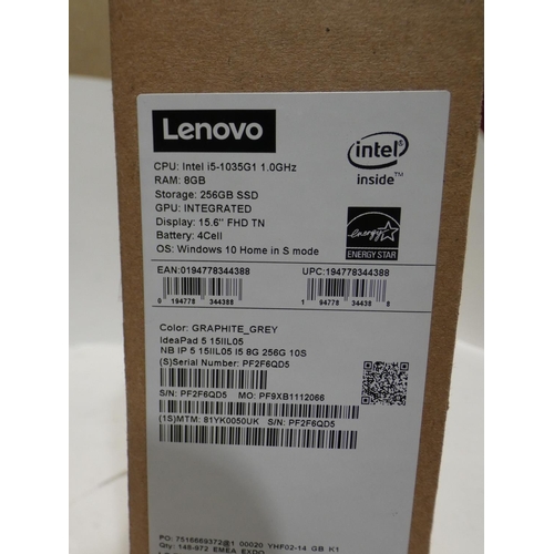 3078 - Lenovo Ideapad 5 - with charging lead (model no. I5IIL05) (256GB), RRP £433.33 + VAT (224-158) * Thi... 