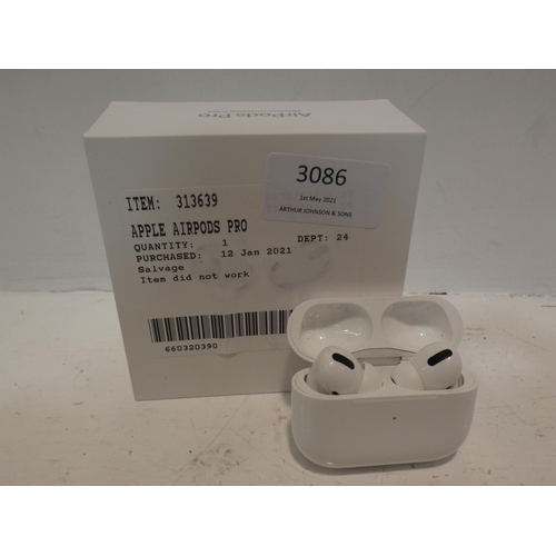 3086 - Apple Airpods Pro, RRP £189.99 + VAT         (220-303) * This lot is subject to VAT