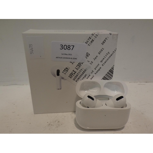 3087 - Apple Airpods Pro, RRP £189.99 + VAT         (220-303) * This lot is subject to VAT