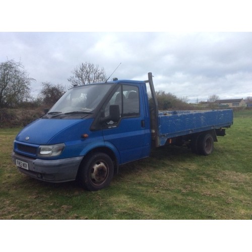 2494 - Ford Transit 350 LWB 13' body 2400cc FH53 WXV Diesel, fiited with electric winch, tow hitch and 2 sk... 