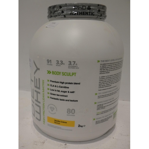 3103 - Phd Diet Whey Vanilla Protein Supplement (2kg)   (220-370) * This lot is subject to VAT