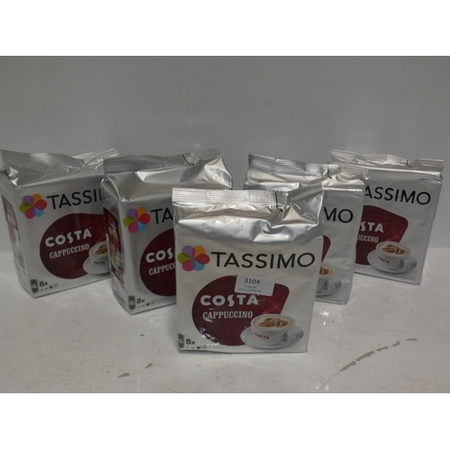 3104 - Tassimo Cappuccino 5X8Pk pods (220-390) * This lot is subject to VAT