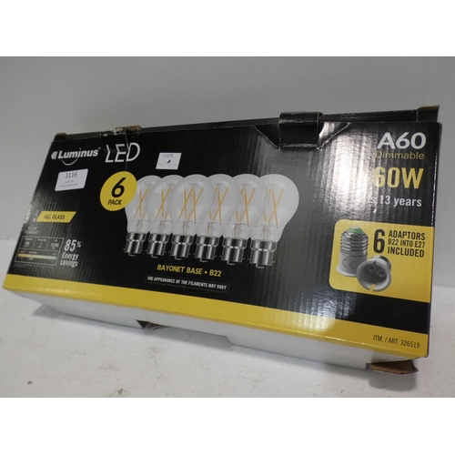 3116 - Luminus A60 Led bulb pack   (220-65) * This lot is subject to VAT